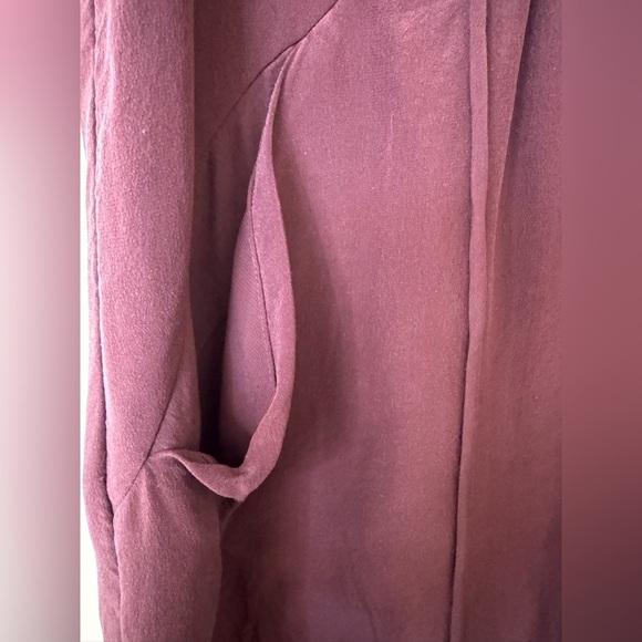 Aritzia Wilfred 100%Silk Sabrine Faux-Wrap Mini Sleeveless Tassel Elegant Dress - Picture 5 of 10